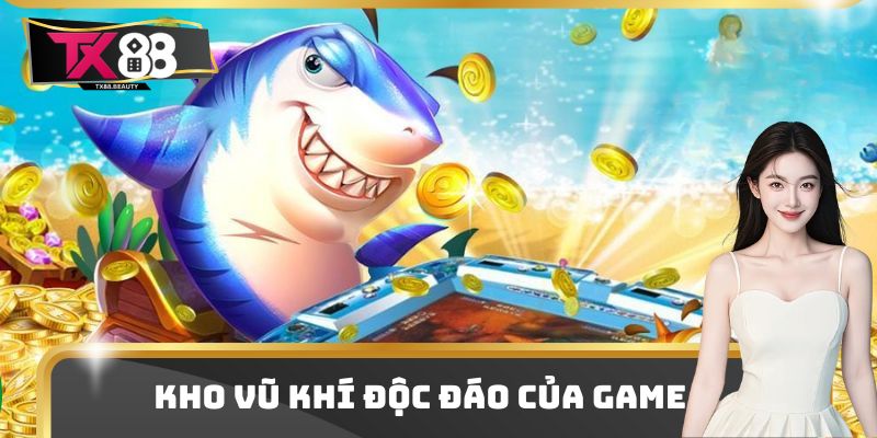 Bắn Cá Jackpot - Trải Nghiệm Săn Bắn Nhận Nhiều Thưởng Lớn 3 Kho vũ khí độc đáo của game